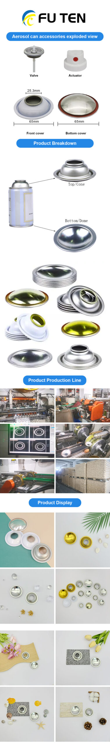 Aerosol tin can components
