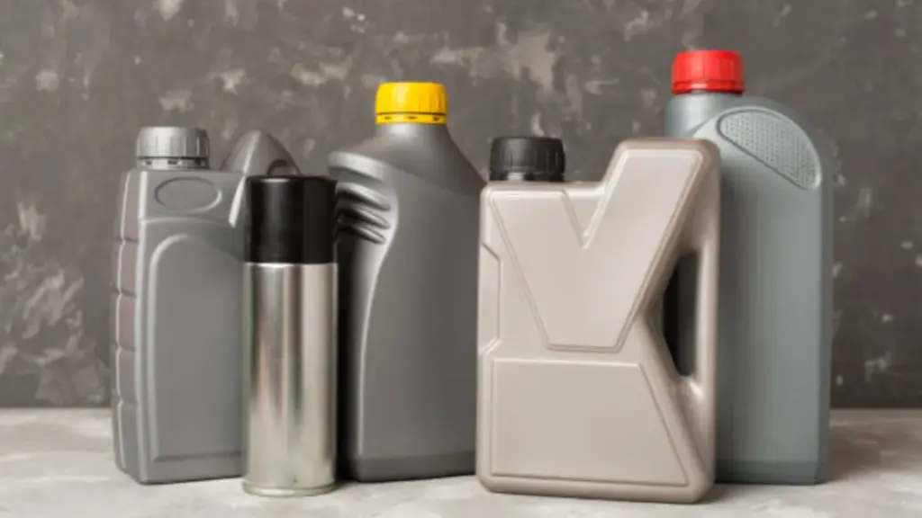 motor oil bottle on the desk