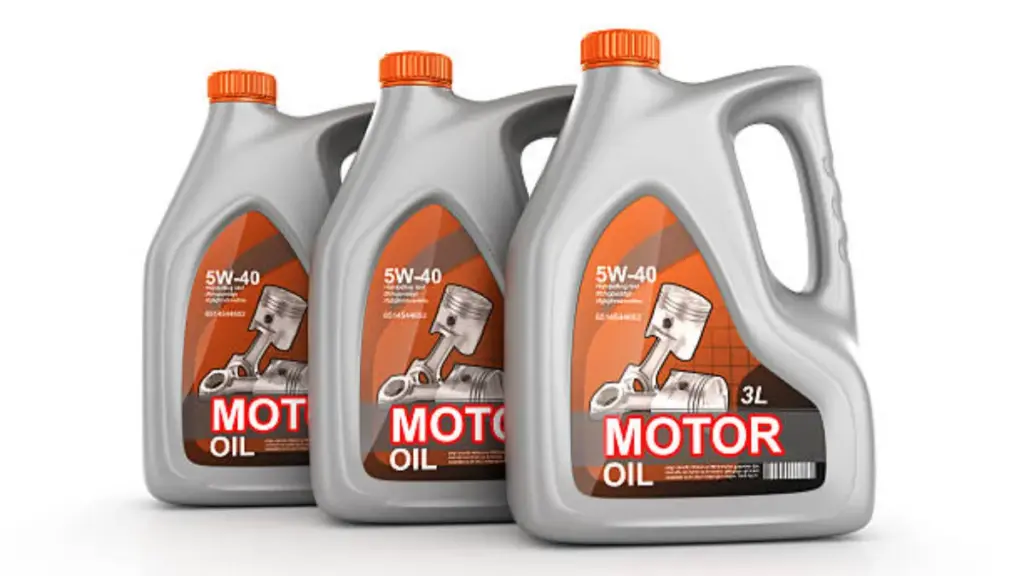 three cans of motor oil